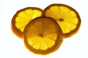 Three slices of lemons photo