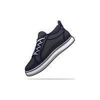 black shoes sneakers vector