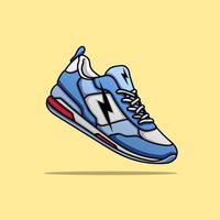 blue shoes sneakers vector