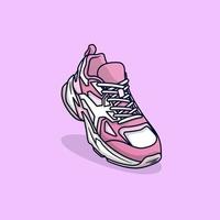 vector de hypebeast de zapatillas de deporte de zapatos rosas