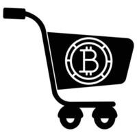 Bitcoin cart  which can easily modify or edit vector