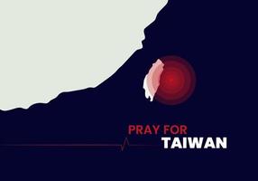 Pray Taiwan Messages and vector of Support Taiwan Earthquake design for Taiwan