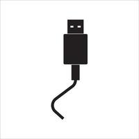 diseño de vector de logotipo de icono de cable usb