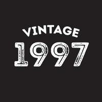 1997 vintage retro camiseta diseño vector fondo negro