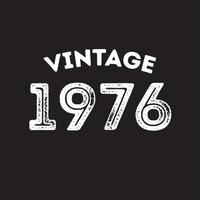 1976 vintage retro camiseta diseño vector fondo negro