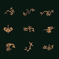 vintage vector decorative elements and ornaments design