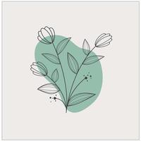 conjunto de vectores de arte de pared botánica. dibujo de arte de línea de follaje con forma abstracta. diseño de arte abstracto de plantas para impresión, portada, papel tapiz, arte de pared minimalista y natural. ilustración vectorial.