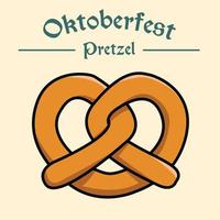 pretzel oktober festival element vector design