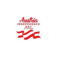 Austrian Independence Day flag logo icon banner vector