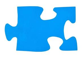 one light blue paper piece of jigsaw puzzle photo