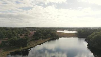 View of a river landscape on a sunny day video