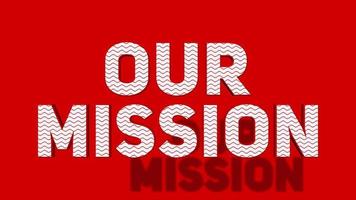 Our Mission 3D Letter Falling on Red Floor, Company Profile Presentation Intro, 3D Rendering video