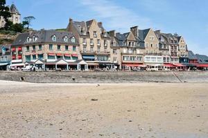 waterfront of town Cancale in summer day, France photo