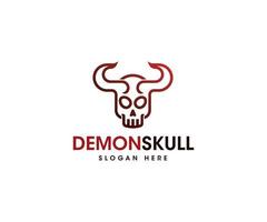 Demon Skull Logo vector