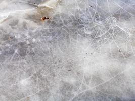 natural ice surface in cold winter day photo