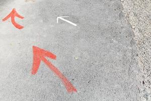 few arrows - road pointers photo