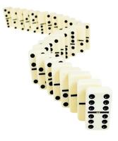 serpentina de dominó aislado foto