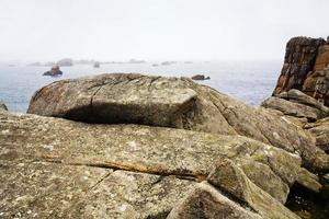 rocks on Atlantic coast in Brittany photo