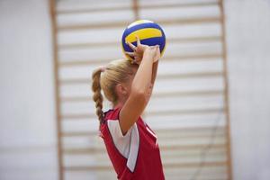 vista del juego de voleibol foto