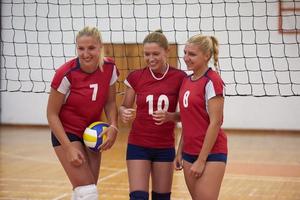 vista del juego de voleibol foto