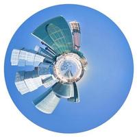 spherical panorama of Moscow city buildings photo
