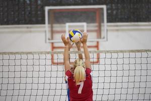 vista del juego de voleibol foto