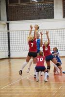 vista del juego de voleibol foto