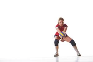 retrato de jugador de voleibol foto