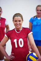 grupo de mujeres de voleibol foto