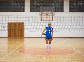 vista del juego de voleibol foto