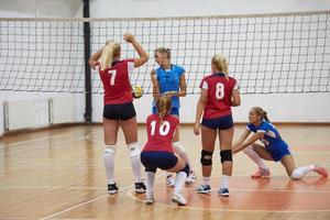 vista del juego de voleibol foto