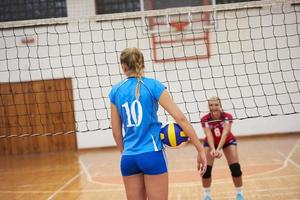 vista del juego de voleibol foto