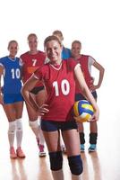 grupo de mujeres de voleibol foto