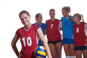 grupo de mujeres de voleibol foto