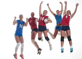 grupo de mujeres de voleibol foto