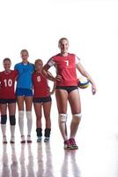 grupo de mujeres de voleibol foto