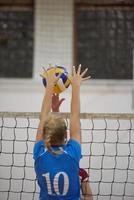 vista del juego de voleibol foto