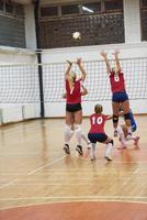 vista del juego de voleibol foto