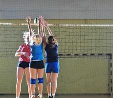 vista del juego de voleibol foto