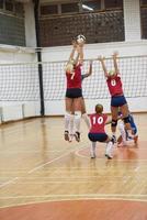 vista del juego de voleibol foto