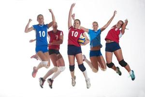 grupo de mujeres de voleibol foto