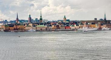 panorama of Stockholm city in autumn day photo