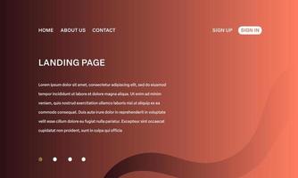 Modern Minimalist Abstract Landing Page Background with Gradient Color vector