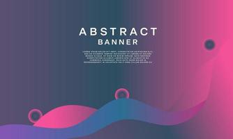 abstract fluid banner template Colorful template banner with gradient colors. Design with liquid form. vector