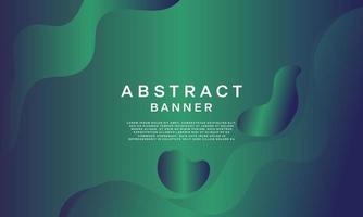 abstract fluid banner template Colorful template banner with gradient colors. Design with liquid form. vector