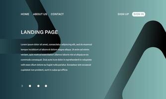 Modern Minimalist Abstract Landing Page Background with Gradient Color vector