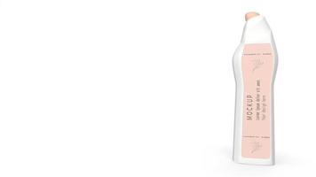 bottle of cream isolated on white background photo