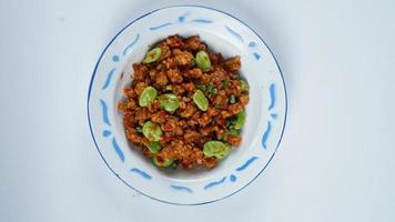 Traditional Javanese food on a plate photo