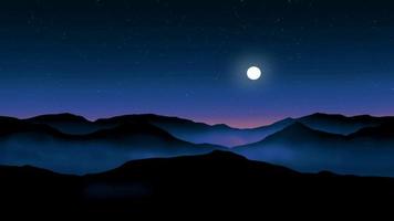 Mountain night sky tranquil landscape photo