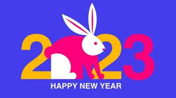 Happy new year 2023 , Lunar new year, Rabbit vector